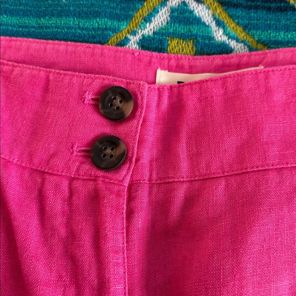 Boden Westbourne Linen Shorts 6”, size US 20-22, Pop Pansy colorway